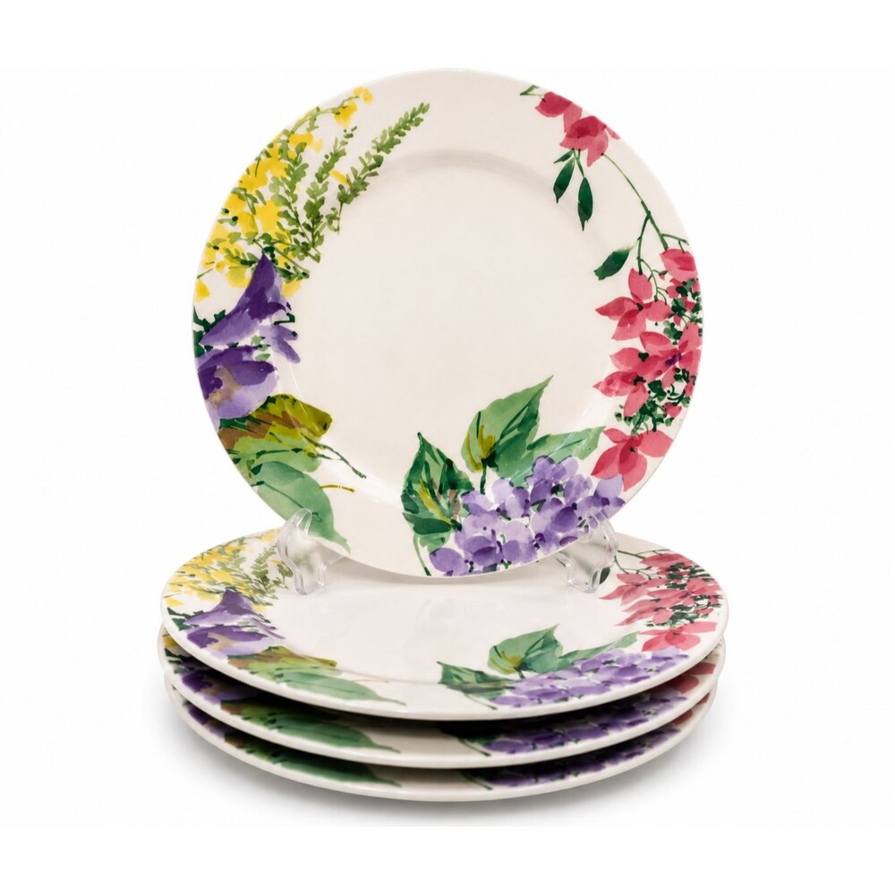 Savoir Vivre Meadow Splendor 10.75" Dinner Plates Set of 4 Oven To Table YA053